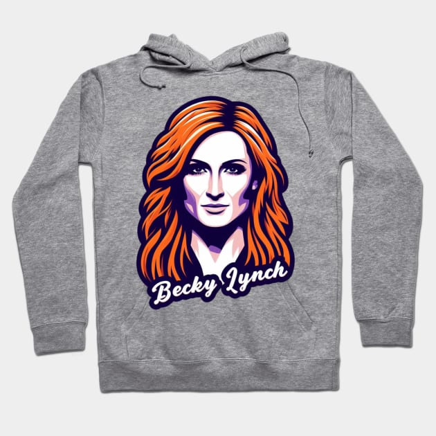 Becky Lynch Portrait Hoodie by Tiger Mountain Design Co.